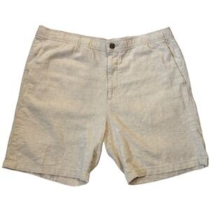 H&M Regular Fit Linen Cotton Blend Shorts Beige Men's‎ Size L